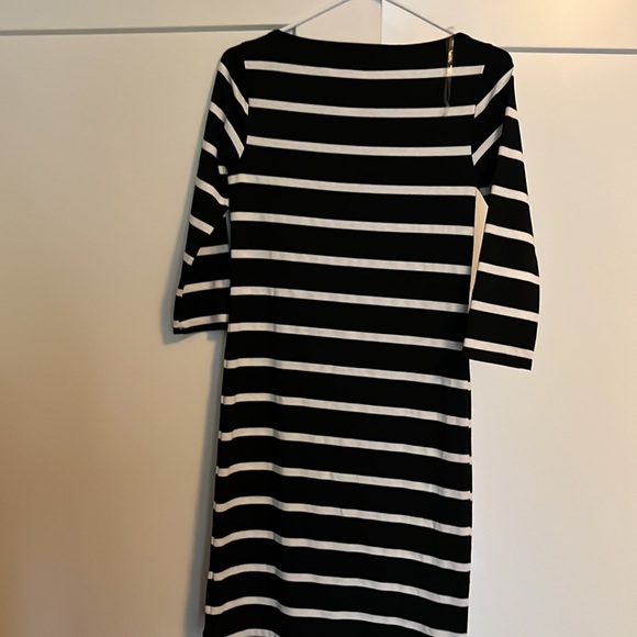 Lulu’s navy and cream stripped cotton dress - Picture 3 of 3